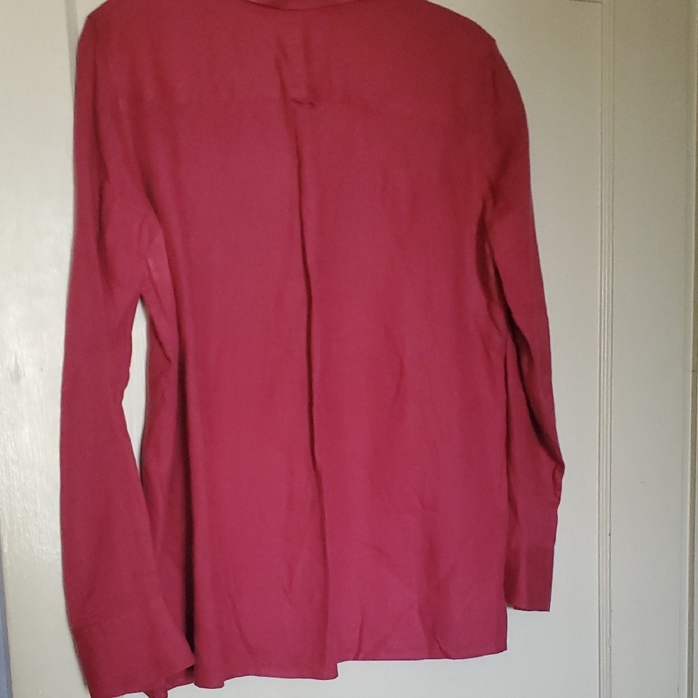 Talbots Dark Pink Button-Down Shirt - Picture 6 of 8